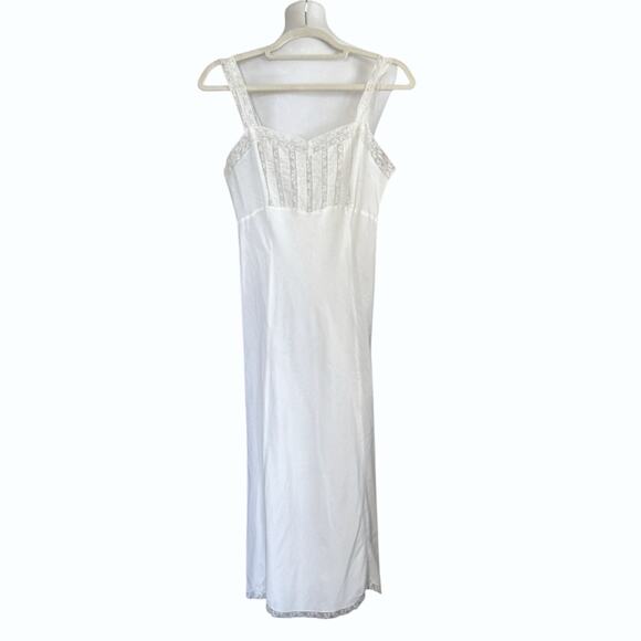 Vintage 50s Barbizon Dress/Slip Mint Condition White Lace